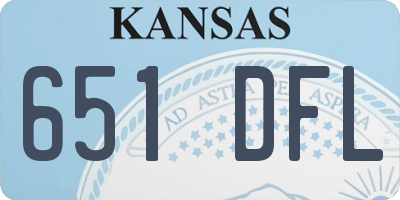 KS license plate 651DFL