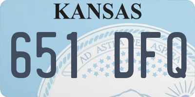 KS license plate 651DFQ
