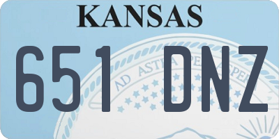 KS license plate 651DNZ