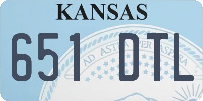 KS license plate 651DTL