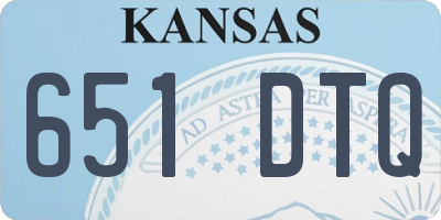 KS license plate 651DTQ