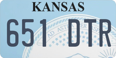 KS license plate 651DTR
