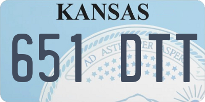 KS license plate 651DTT