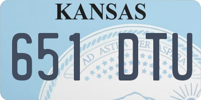 KS license plate 651DTU
