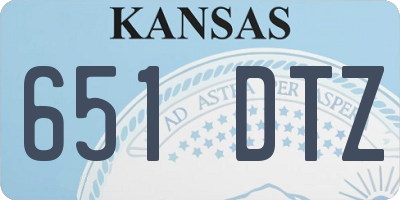 KS license plate 651DTZ