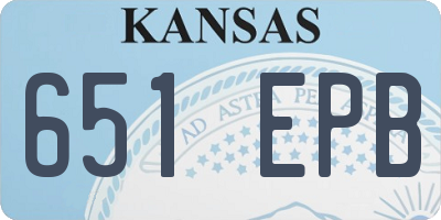 KS license plate 651EPB