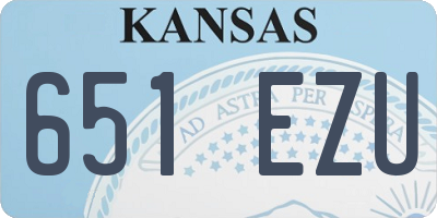 KS license plate 651EZU