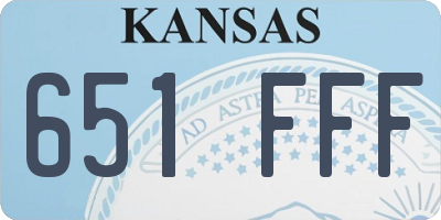 KS license plate 651FFF