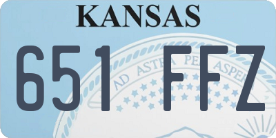 KS license plate 651FFZ
