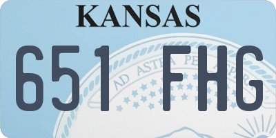 KS license plate 651FHG