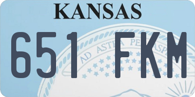 KS license plate 651FKM