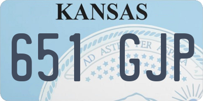 KS license plate 651GJP