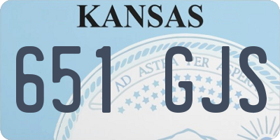 KS license plate 651GJS