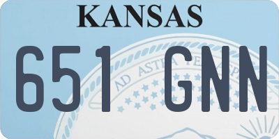KS license plate 651GNN