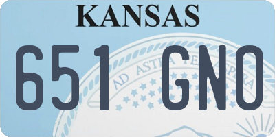 KS license plate 651GNO