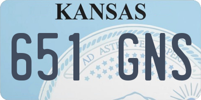KS license plate 651GNS