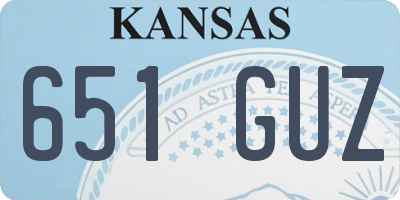 KS license plate 651GUZ