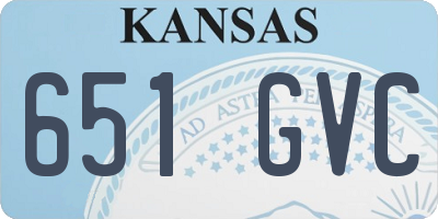 KS license plate 651GVC