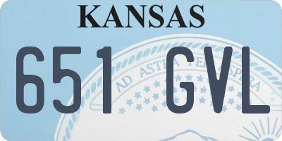 KS license plate 651GVL