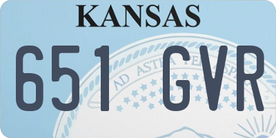 KS license plate 651GVR