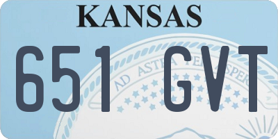 KS license plate 651GVT