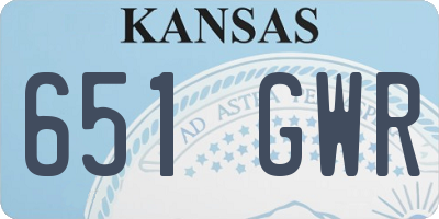 KS license plate 651GWR