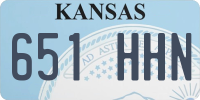 KS license plate 651HHN