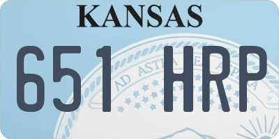 KS license plate 651HRP
