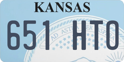 KS license plate 651HTO