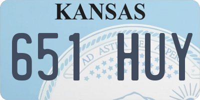 KS license plate 651HUY