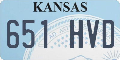 KS license plate 651HVD
