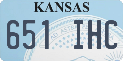 KS license plate 651IHC