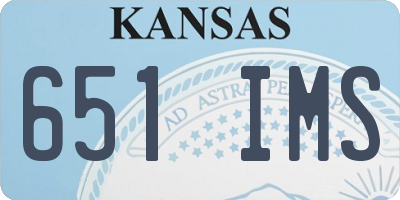 KS license plate 651IMS