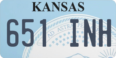 KS license plate 651INH