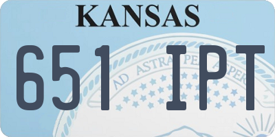 KS license plate 651IPT