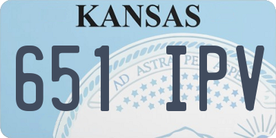 KS license plate 651IPV