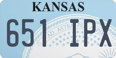 KS license plate 651IPX