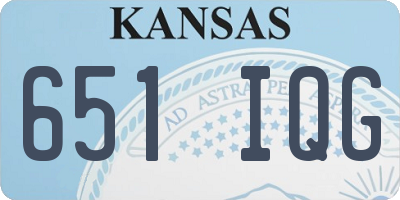 KS license plate 651IQG