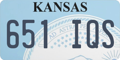 KS license plate 651IQS