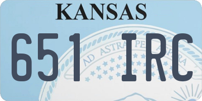 KS license plate 651IRC