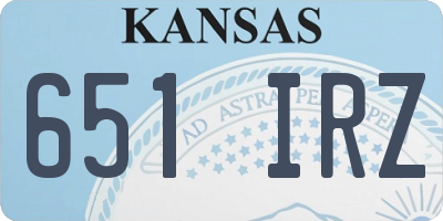 KS license plate 651IRZ