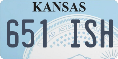 KS license plate 651ISH