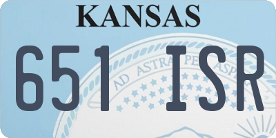 KS license plate 651ISR