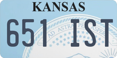 KS license plate 651IST
