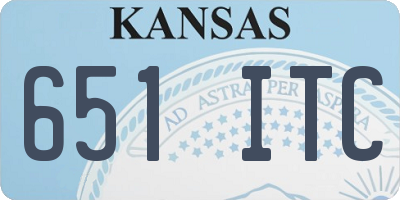 KS license plate 651ITC