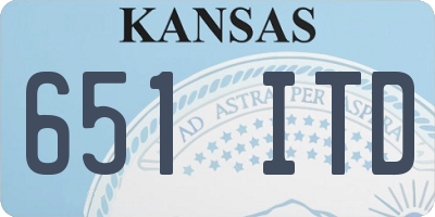 KS license plate 651ITD
