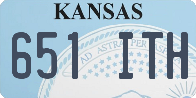 KS license plate 651ITH