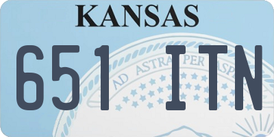 KS license plate 651ITN