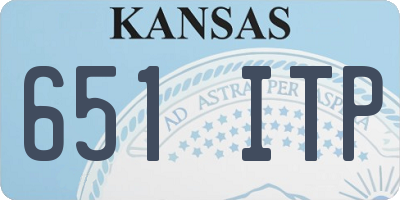 KS license plate 651ITP
