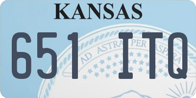 KS license plate 651ITQ